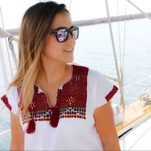 Boho Mexican Embroidered Top.